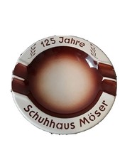Porzellan Zigaretten Aschenbecher 125 Jahre Schuhhaus Hörer Bunzlauer Keramik