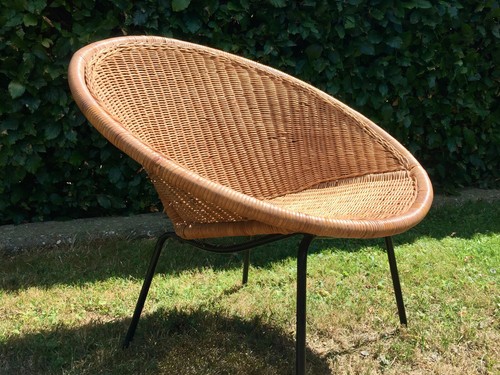 Korbsessel 50er 60er - ., design