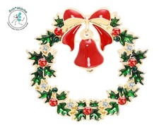 Brosche Weihnachten Glocke