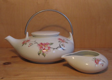Arzberg Teekanne mit Bügel ca. 1L & Milchkännchen  Tunis Rosen Blumendekor