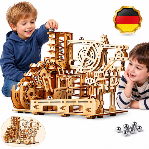 Kugelbahn holzpuzzle - kugelbahn,