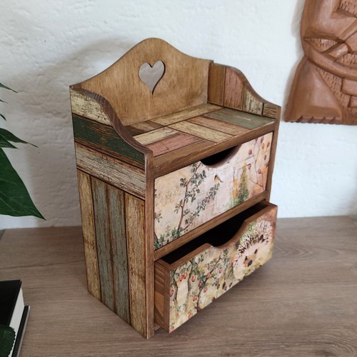 Mini kommode waldtiere holz - kommode,