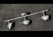 WOFI 3 Flammig Decken Leuchter Lampe Strahler Licht Silber LED Beleuchtung