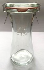 WECK-Delicatess-Glas mit schlanker Taille mit Deckel, Gummi und Klammern, 100 ml