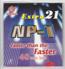 Alter, offensiver Tischtennisbelag WINNING NP-1 in 2,0mm rot (kurze Noppe außen)