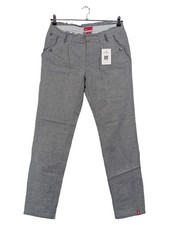 edc Damen Anzughose Gr. 38 Grau Gestreift Business Falten Polyester