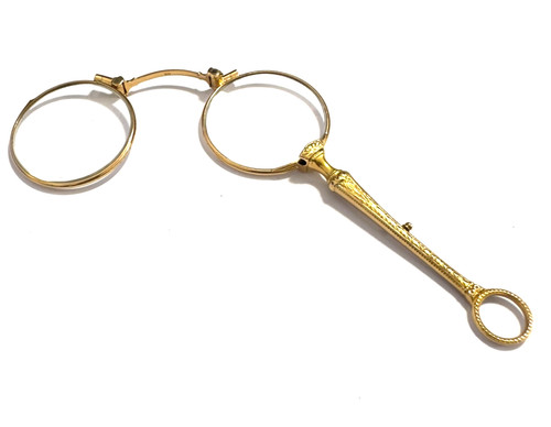 Antike brille mit stiel - mit,