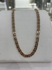 585 GOLD Kette 9,7gramm.Rotgold/Weissgold Halskette.60cm.Neue Halskette+Etikett