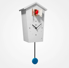 KOOKOO Birdhouse moderne Kuckucksuhr, Wanduhr- Weiß (BIH1000W), gebraucht in OVP