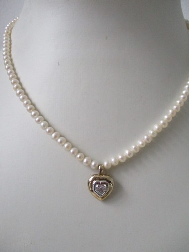 Perlenkette collier gold - ,