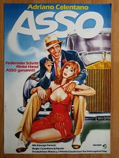 Adriano Celentano ASSO - Vintage German Poster 1981 EDWIGE FENECH Renato Casaro