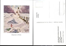 267963,Künstler Ak Wagner Berufe Grenze Ostgrenze im Winter Zollwache Zoll 