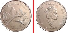 vintage 25 CENTS CANADA ?? SASKATCHEWAN 1992  Wheat Queen Elizabeth II coin