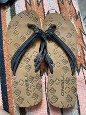 O Neill Zehentrenner Flip-Flop Gr.37 Schwarz Braun Schuhe Damen TOP