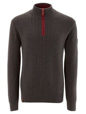 Trachtenpullover Outdoor-Pullover Pfennigeralm grau bordeaux Almgwand