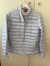 TOMMY HILFIGER Damen l Daunenjacke | hellblau - weiß gestreift | 1x getragen