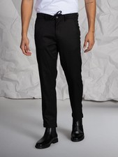 Schwarze Chino-Hose mit