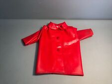 Puppenstube Regenmantel Rot Kunstleder Gr. 40 | Vintage | #A2
