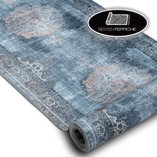 Modernen Antirutsch Läufer waschbar LOTUS ROSETTE grau Breite 60-120cm