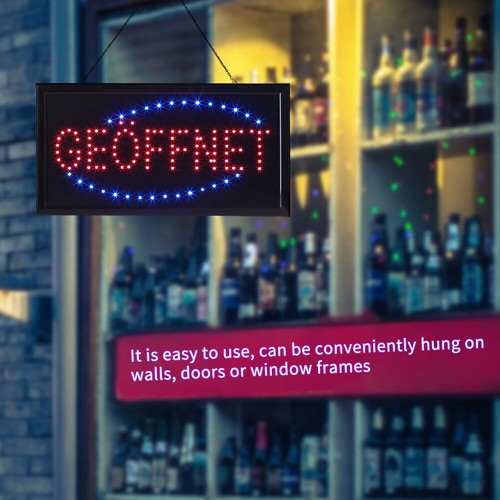 Led open geöffnet - geöffnet, schild