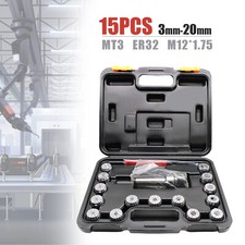 15tlg Prazision Spannzangen MT3 MK3 M12 ER32 Spannzange 3-20mm Spannzangenfutter