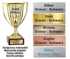 Pokal-Schild - Schilder - Pokale - Trophäe - Gravurschild - Pokalschild - Gravur