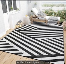 Outdoor Außen Teppich 180x270 1,8x2,7m Camping Terrasse Balkon Wohnmobil Wagen