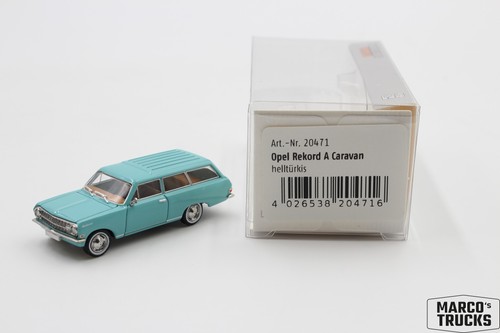 Brekina opel rekord - opel, caravan