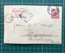 BAYERN - MÜNCHEN nach JAVA  Ganzsache - Weltpostverein - 1903 - echt gelaufen