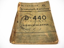 Mc Cormick D-440 Standard Dieselschlepper Ersatzteilkatalog Ersatzteilliste 1960