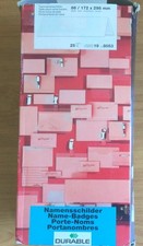 Durable 805319 Tischnamensschild 105/210x297 mm, transparent weiße Papiereinlage