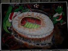 Stadion Zeichnung Karikatur