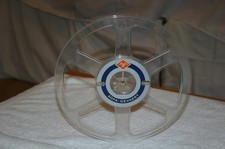 1 Tonbandleerspule von Agfa  in Kunststoff transparent! Kein NAB! Gut erhalten!
