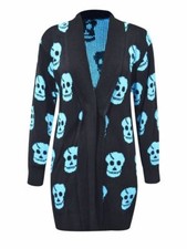 Neu Damen Totenkopf Strick