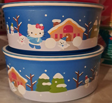 Tupperware _Quadro Hello Kitty Weihnachtskeksdose blau 1,5l _ Ausstellungsstücke