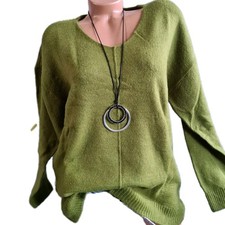 Aniston Damen Pullover Grün