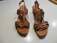 Damenschuhe, Sandalette, von Ghigo Calzature, Gr 45, braun, getragen.