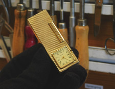 Diplomat Feuerzeug mit Uhr überholt refurbished lighter briquet accendino