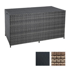 Polyrattan Auflagenbox Kissenbox 870 Liter Gartentruhe Aufbewahrungsbox XXL Box