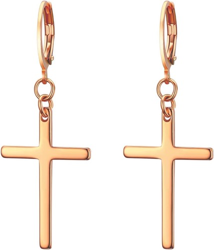 Kreuz creolen ohrringe - kreuz,