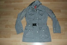 Wellensteyn Damen Symphonia Trench Jacke Gr. XS GRAU Silber Mantel Trenchcoat