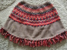 *Shrinking Violet* Strick Poncho Fransen Braun Gr. 98 104 4 J. *TOP*