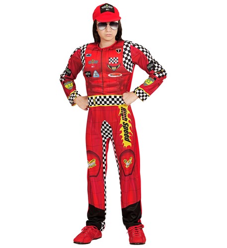 Rennfahrer overall rot - rot, mit