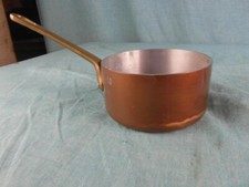 Stieltopf Kasserolle Kupfer Alu Griff Messing Topf Vintage Solide Rar France 1b3