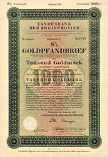 Lot 10 x Gold Pfandbrief