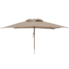 anndora® Sonnenschirm Gastronomie Biergarten 3x4 m Winddach Dark Natural B-Ware