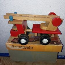 DDR Spielzeug Holz Feuerwehr, OVP 