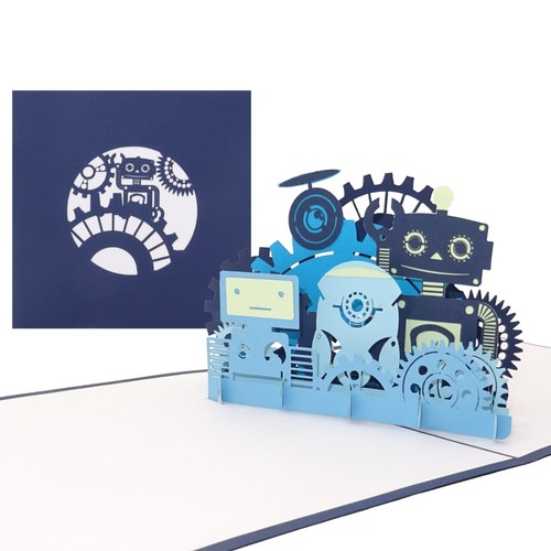 Pop karte roboter - pop, up