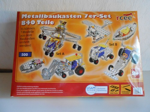 Metallbaukasten 7er set 840 - metallbaukasten, 7er-set