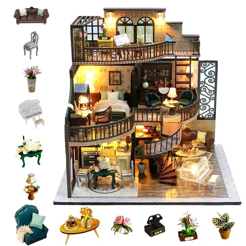 Mini wohnzimmer holzpuzzle - mini,